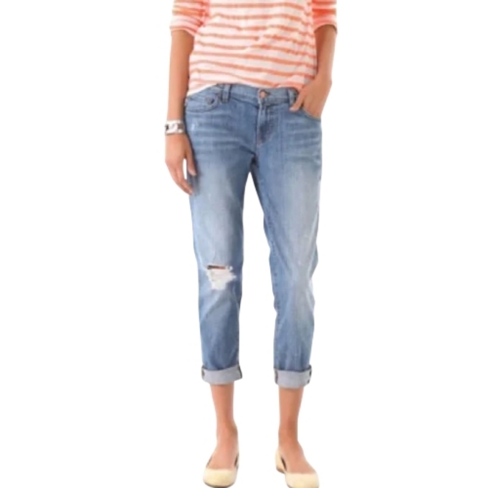 J Brand Aoki Blue Tulum Distressed Denim Jeans Size 30‎